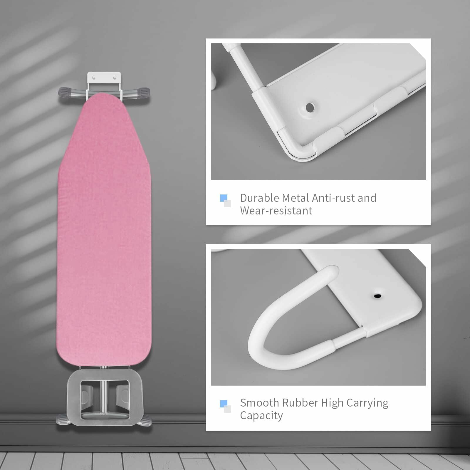 BiJun Ironing Board Holder Wall Mount Hook 5in White Laundry Room