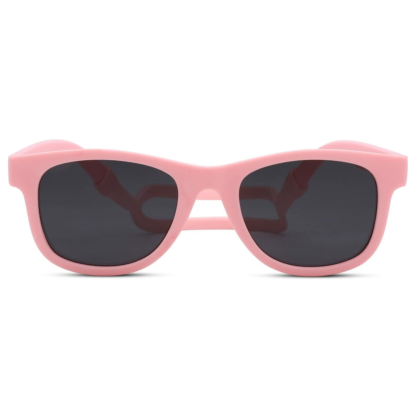 COASION Baby Sunglasses Polarized Flexible Strap Infant 0-12M Pink Grey