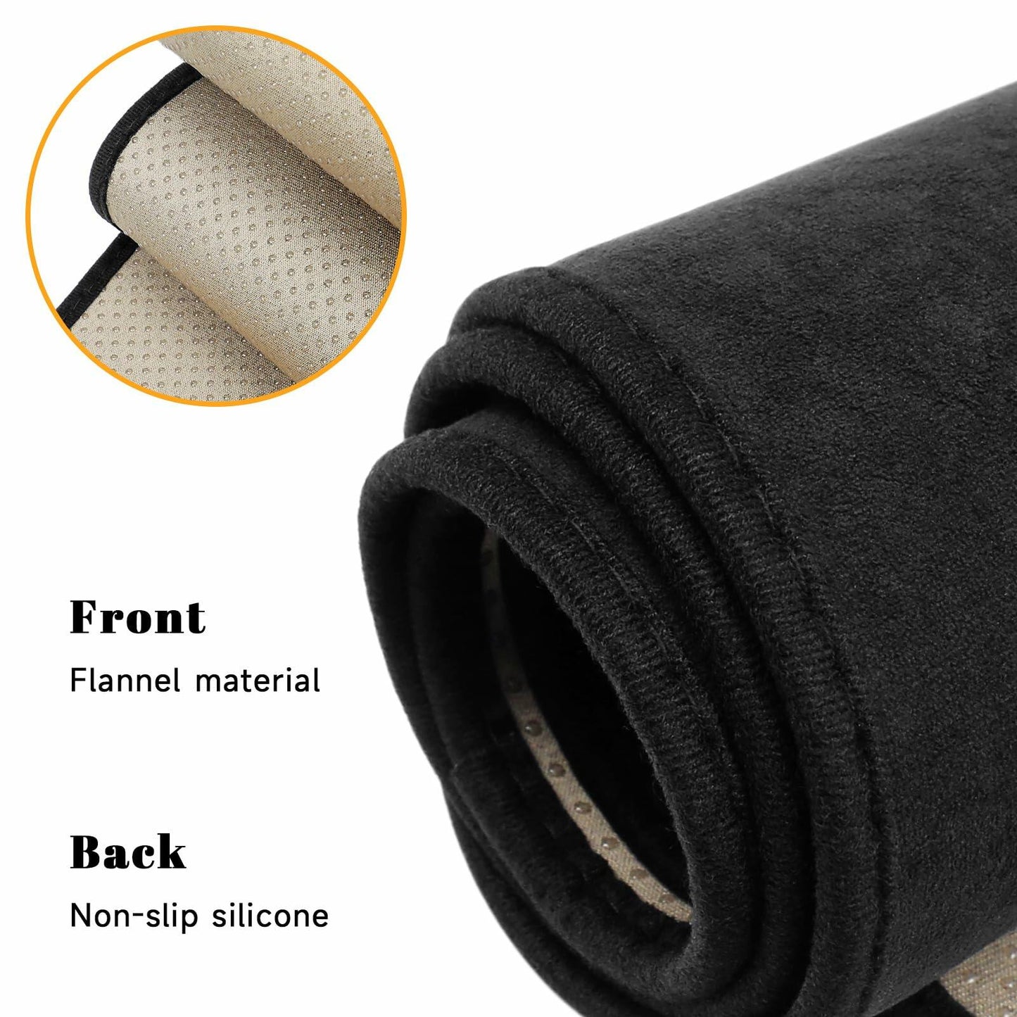 PeakPurit Black Dash Board Cover Mat Flannel for Chevy Blazer RS 2019-2026