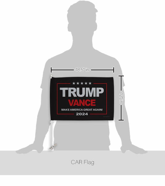 Ornament Collection Trump Vance 2024 Car Flag Window Clip Mount Kit USA