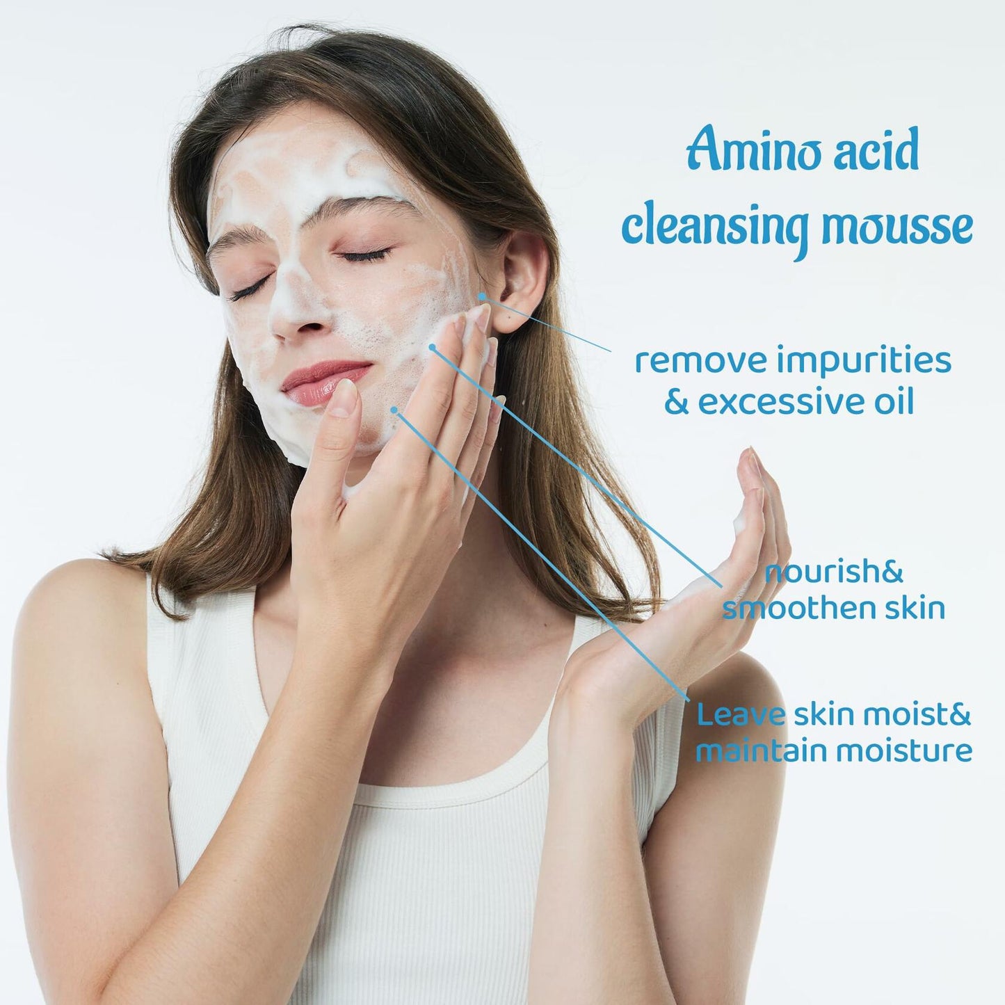 ANN DIARY Amino Acid Cleansing Mousse Hydrating Gentle Cleanser 150ML