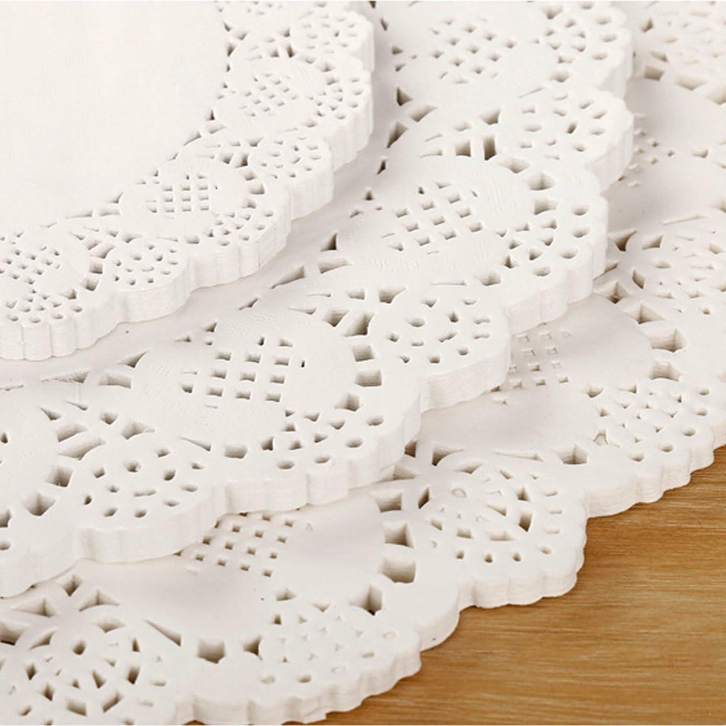 CC Wonderland 6 Inch Round White Lace Paper Doilies 100 PCS