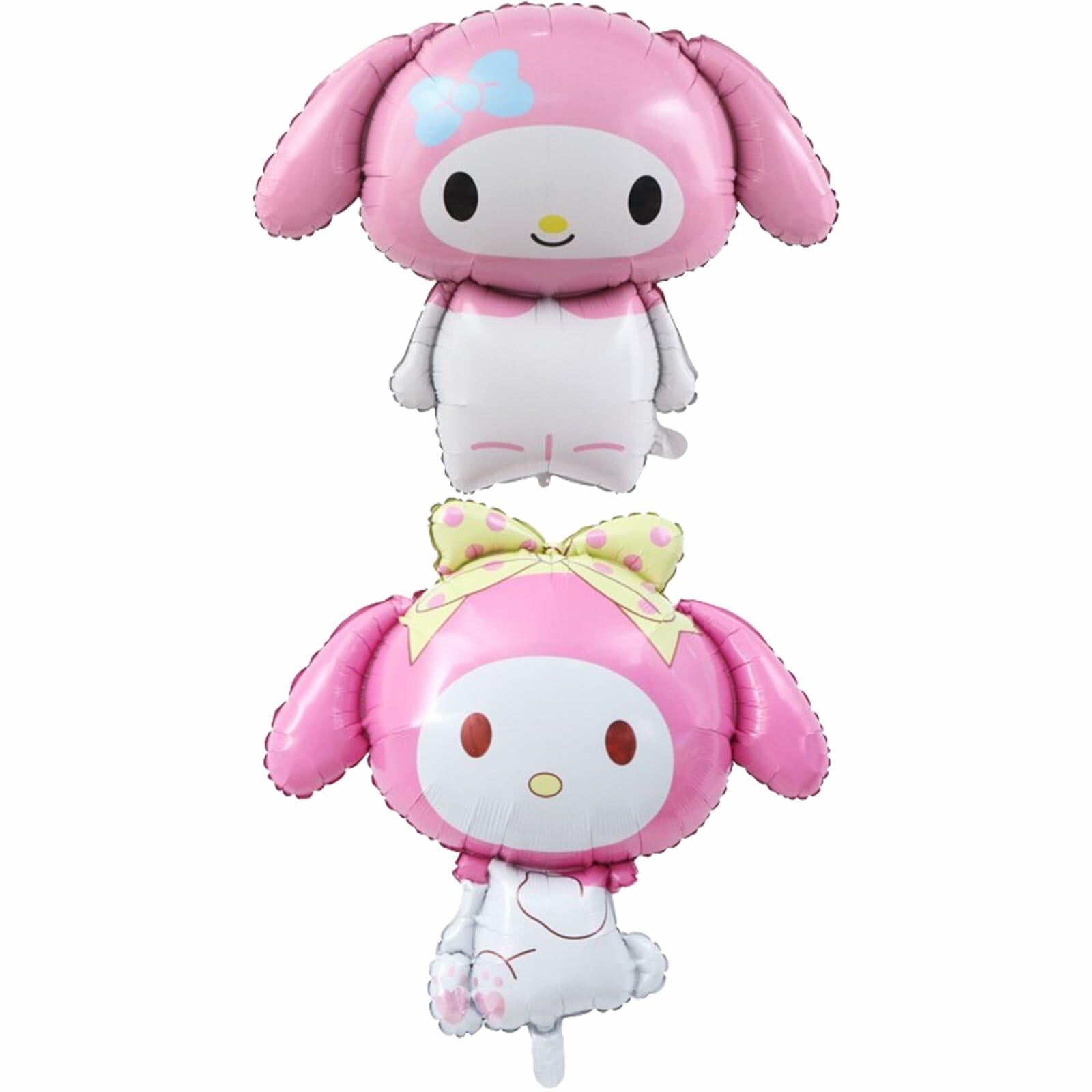 HKWRZK 2 Pcs Kawaii Cartoon Pink Foil Balloons Birthday Party Decor