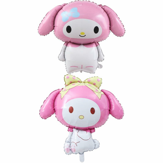 HKWRZK 2 Pcs Kawaii Cartoon Pink Foil Balloons Birthday Party Decor