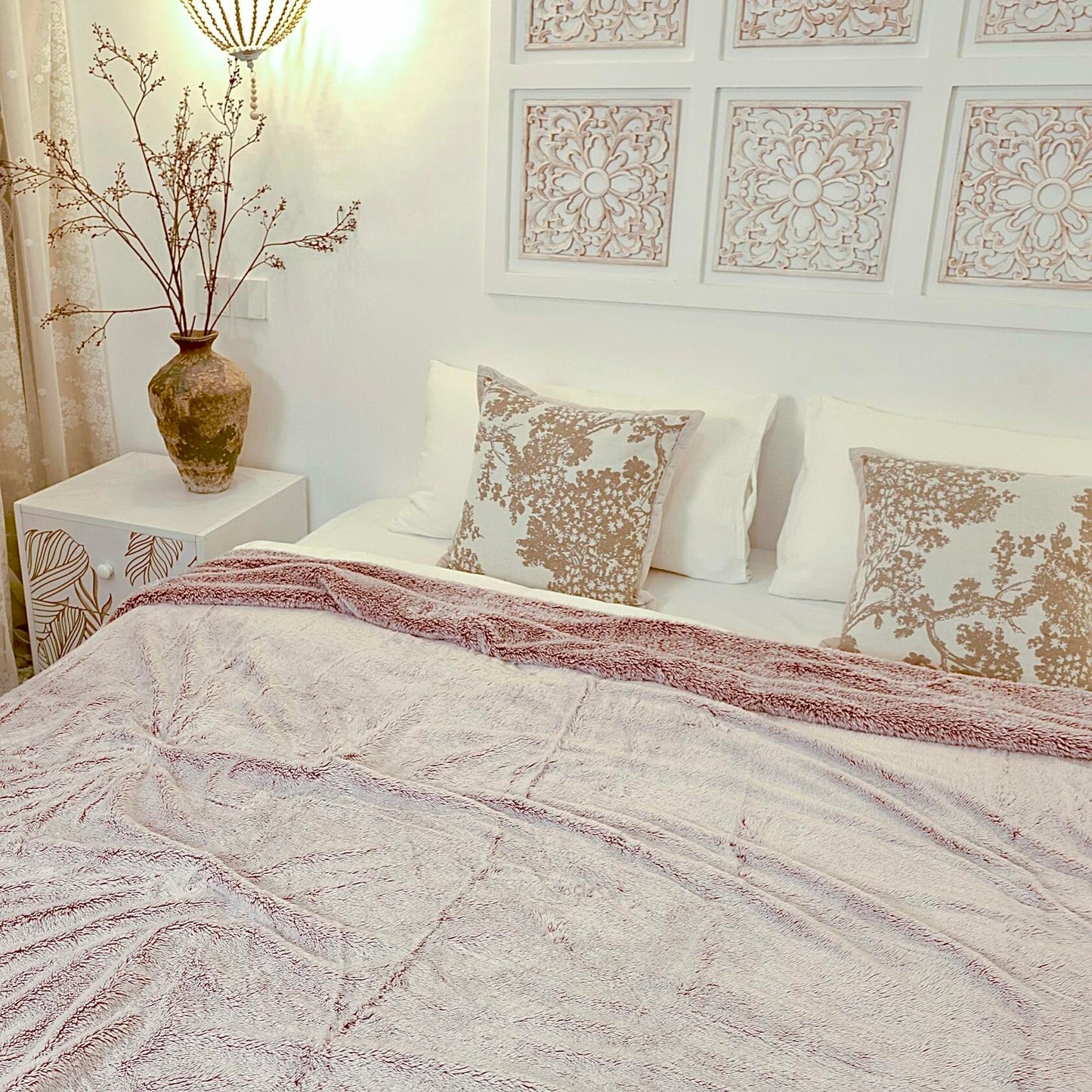 longmaya Plush Cozy Fleece Throw Blanket Brown 60x80 Soft Lightweight