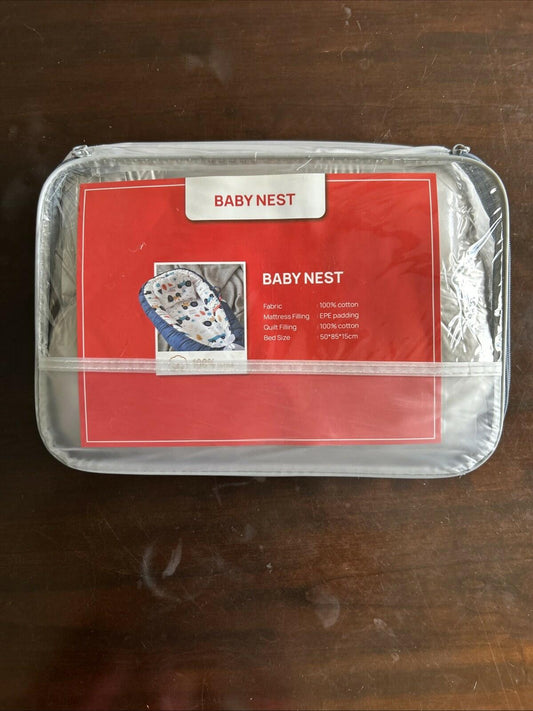 Baby Nest Baby Lounger 100% Breathable Cotton Portable Infant Bassinet