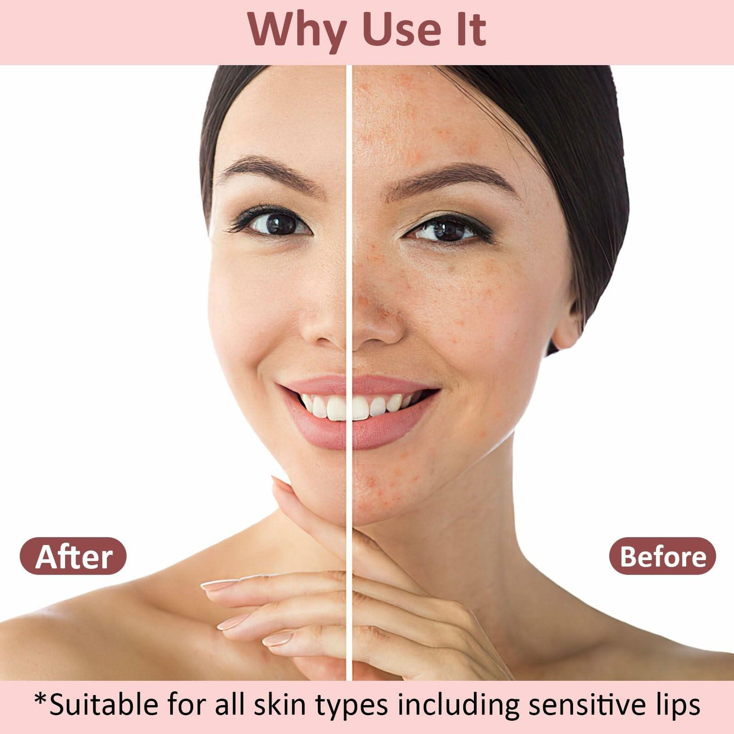 BEVTEE Lip Scrub Brush 10PCS Set Silicone Double-Sided Exfoliator Pink Mint