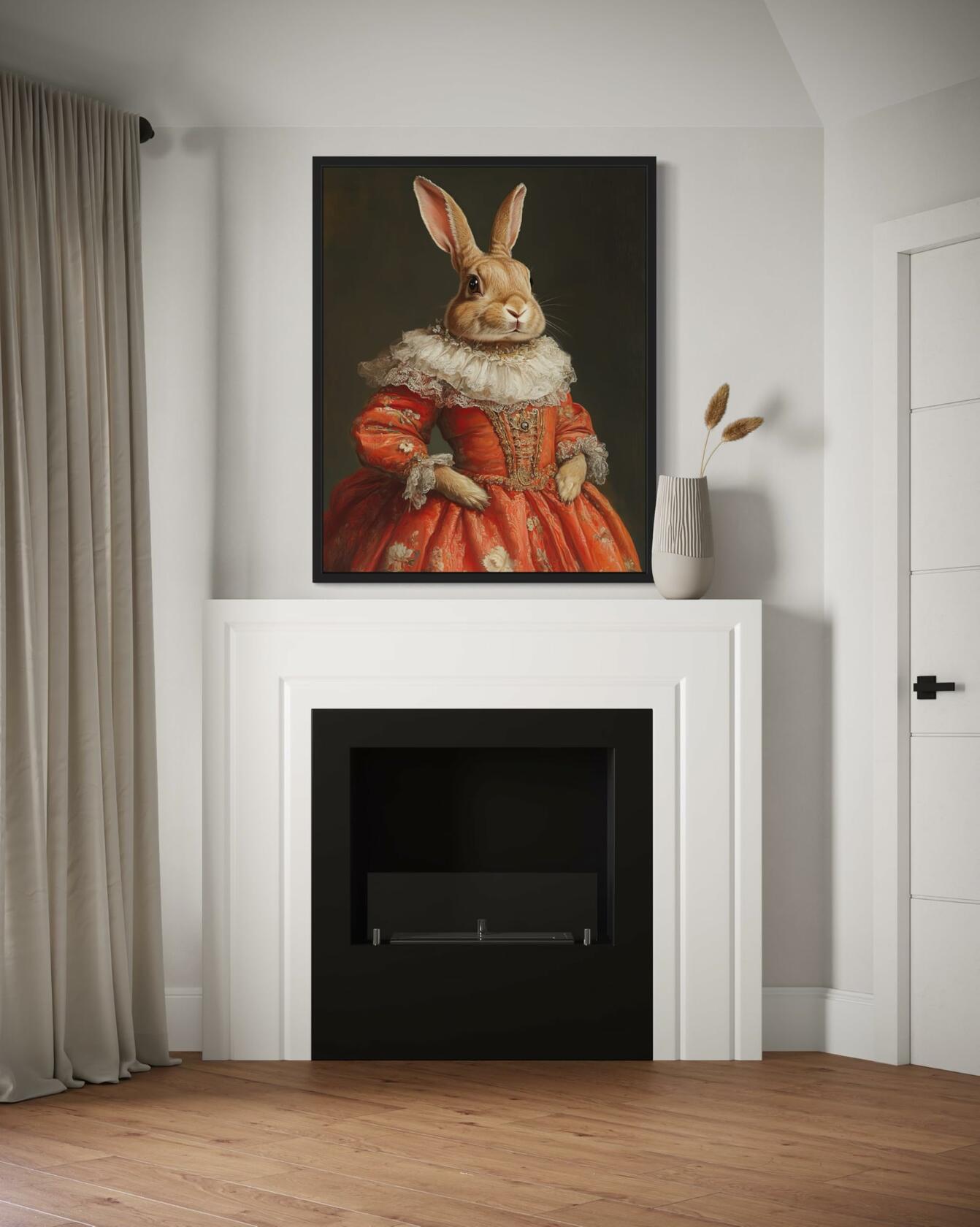 aj decor Rabbit Art Print Poster 8x10 inches Unframed Nature Wall Decor