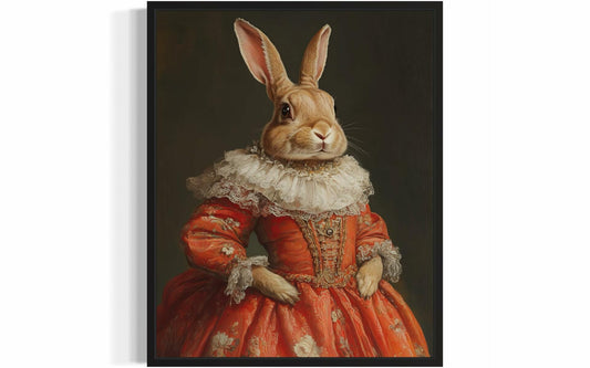 aj decor Rabbit Art Print Poster 8x10 inches Unframed Nature Wall Decor