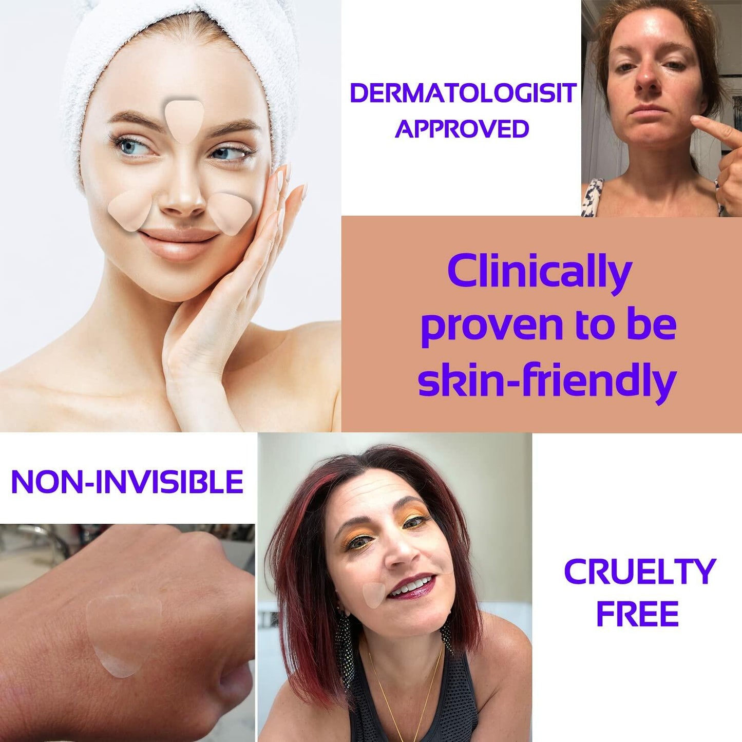 ENROSLU Face Wrinkle Patches 256Pcs Clear Reusable Anti-Wrinkle Treatment