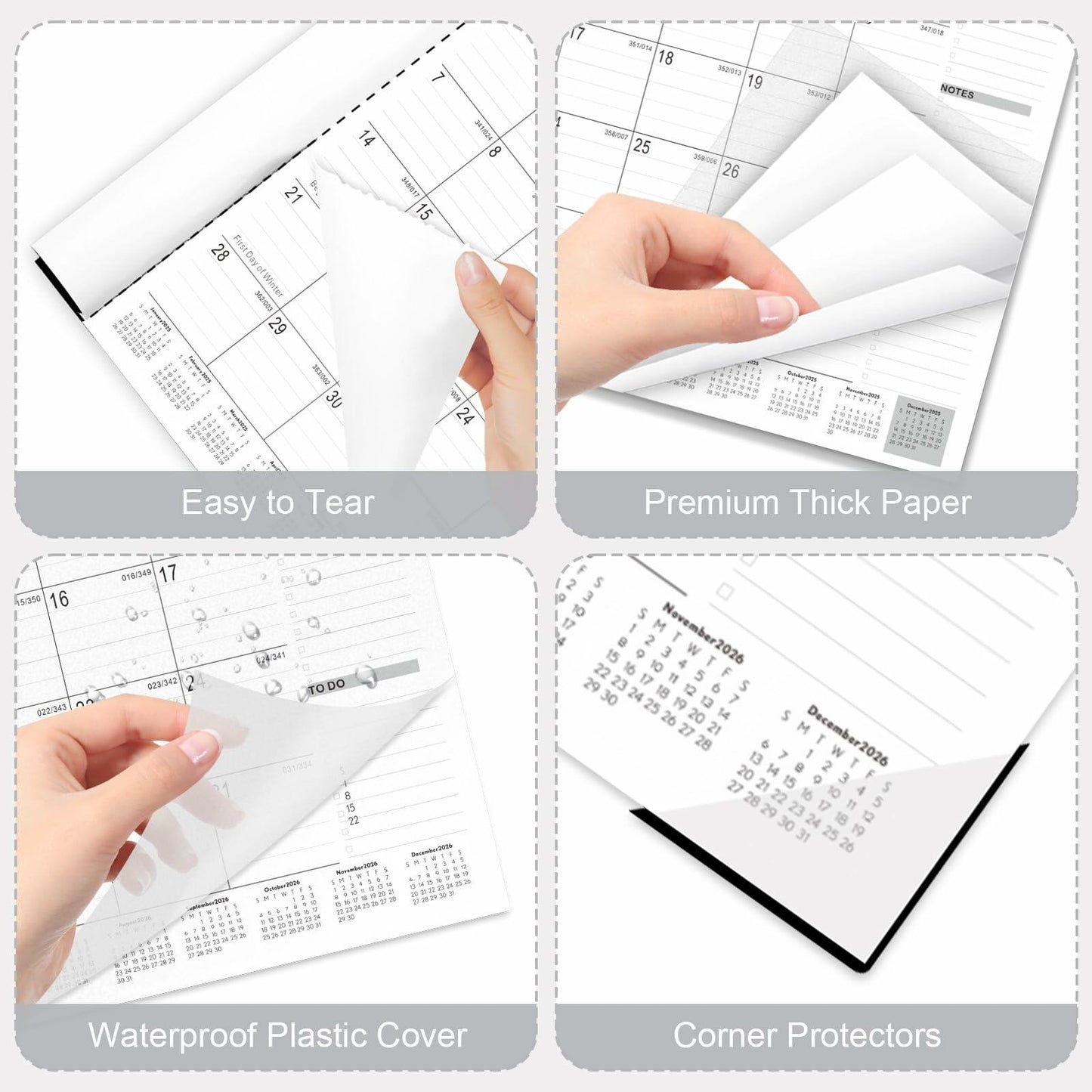 Gannyfer 2026 Desk Calendar 22x17 Large Monthly Planner with To-Do List