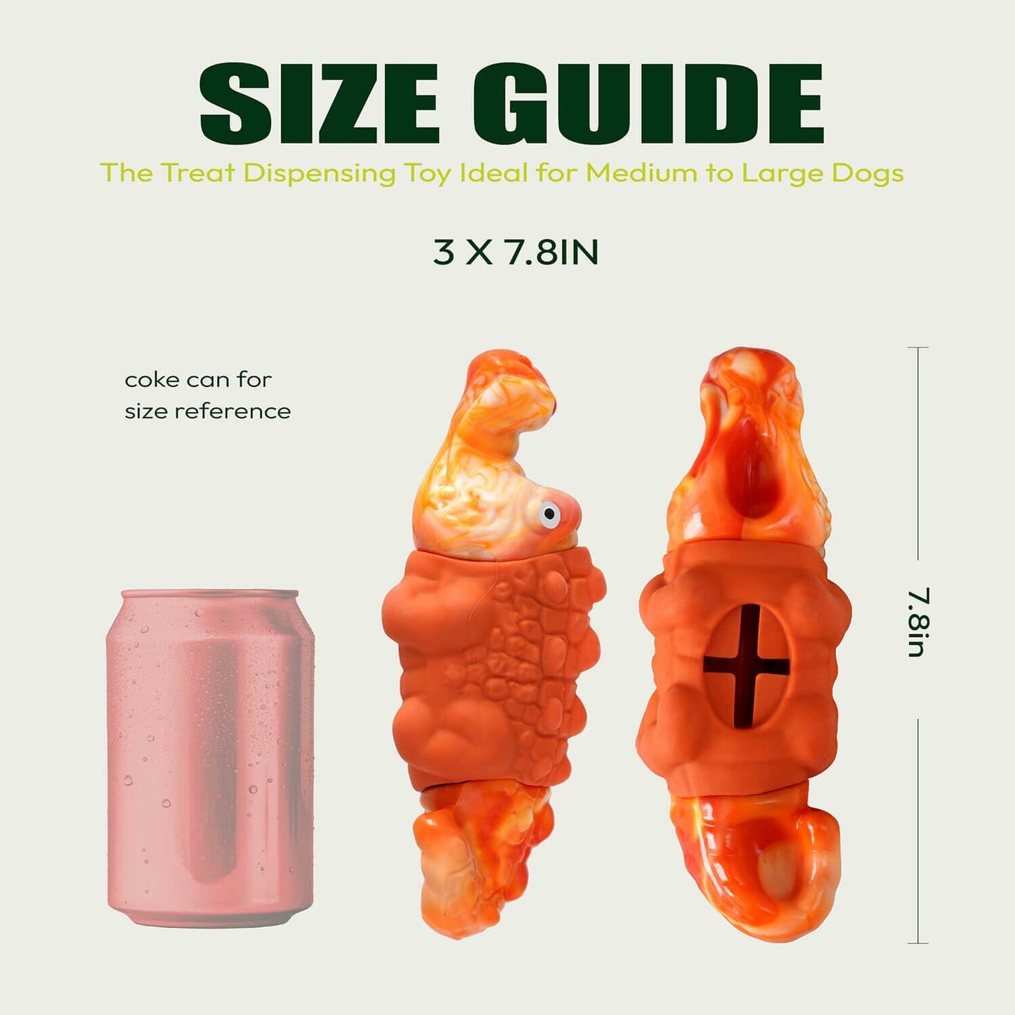 Zimoric Tough Dog Chew Toy Durable Interactive Treat Dispensing Medium Large