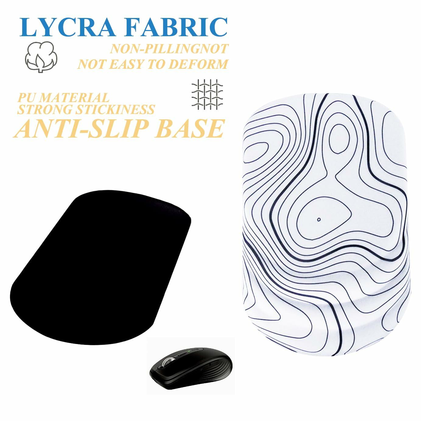 Viorichve Ergonomic Mouse Pad with Wrist Rest Support Non-Slip PU Base Black