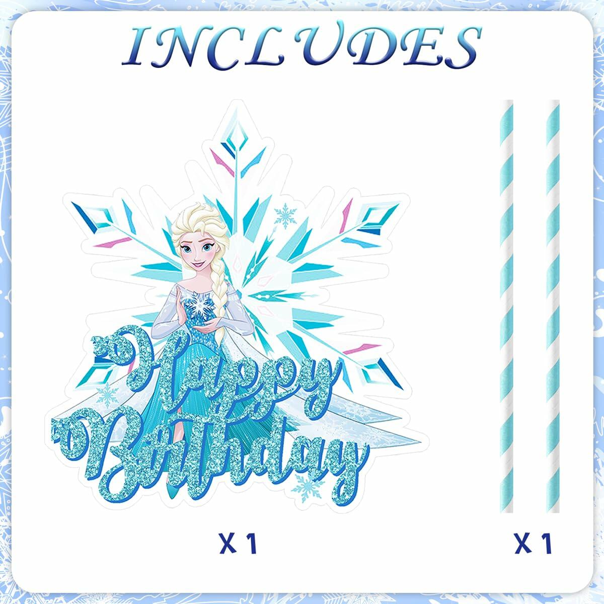 Frozen Cake Topper Birthday Party Decoration for Children, 1 Count