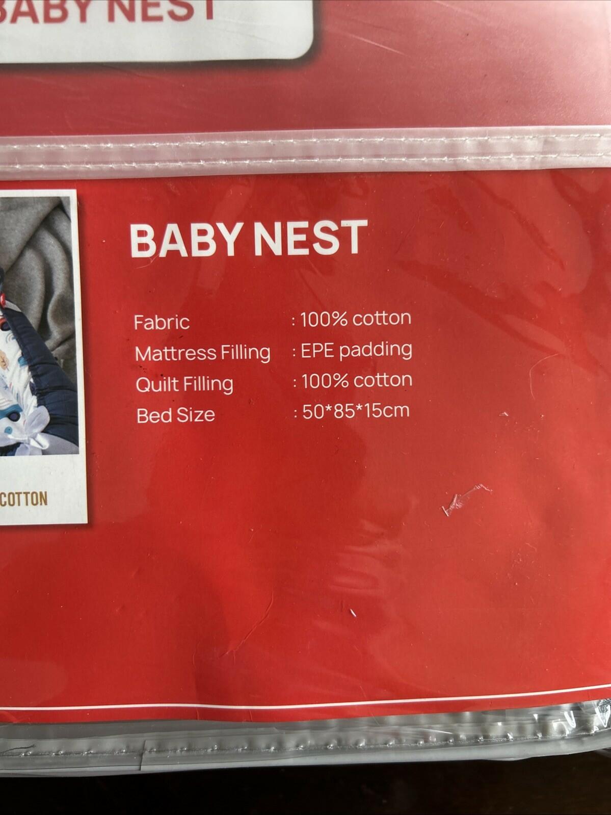 Baby Nest Baby Lounger 100% Breathable Cotton Portable Infant Bassinet