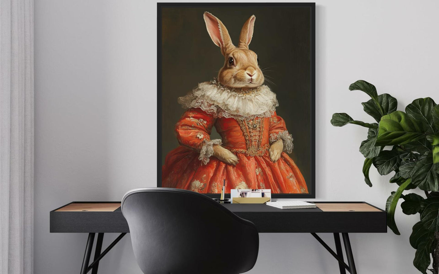 aj decor Rabbit Art Print Poster 8x10 inches Unframed Nature Wall Decor