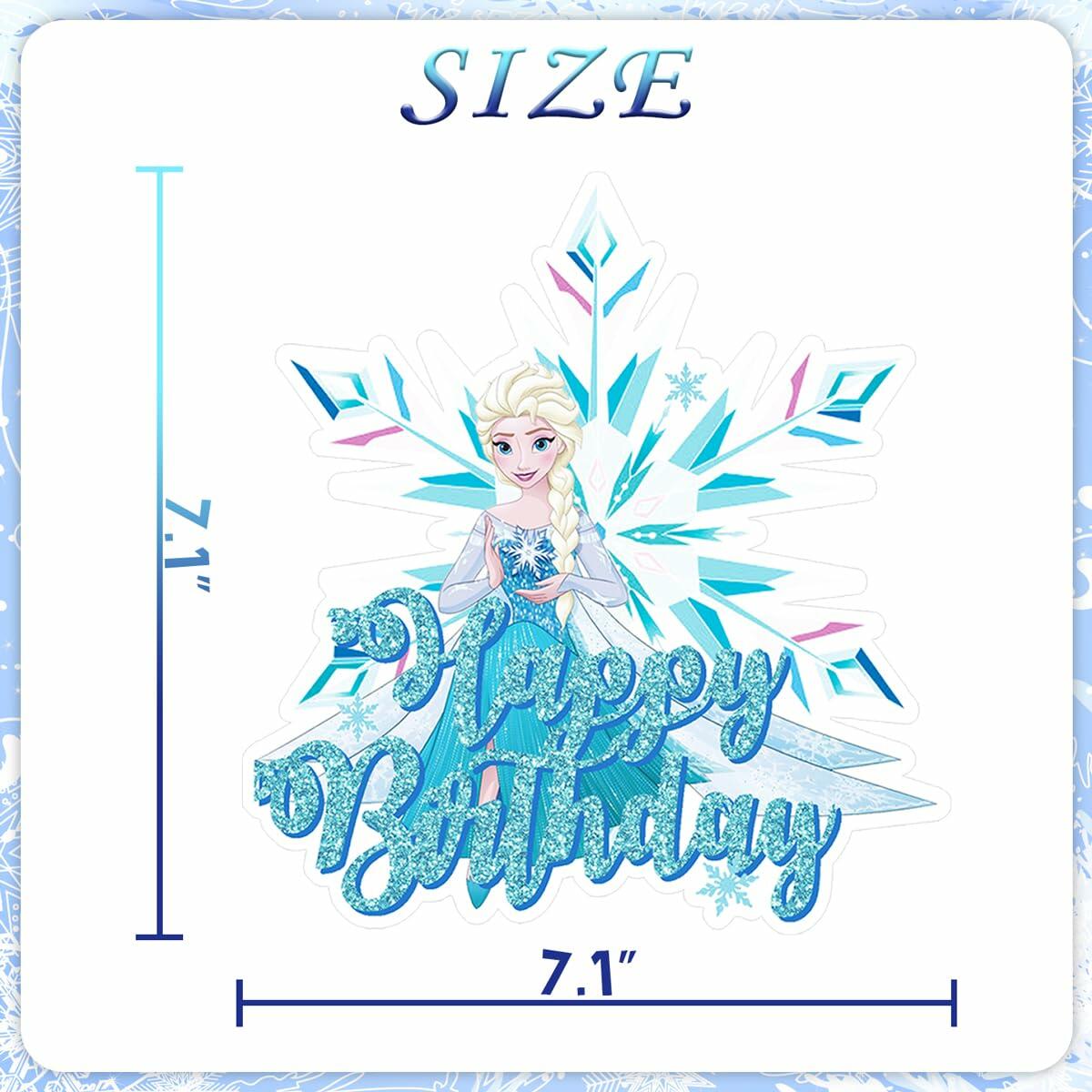 Frozen Cake Topper Birthday Party Decoration for Children, 1 Count
