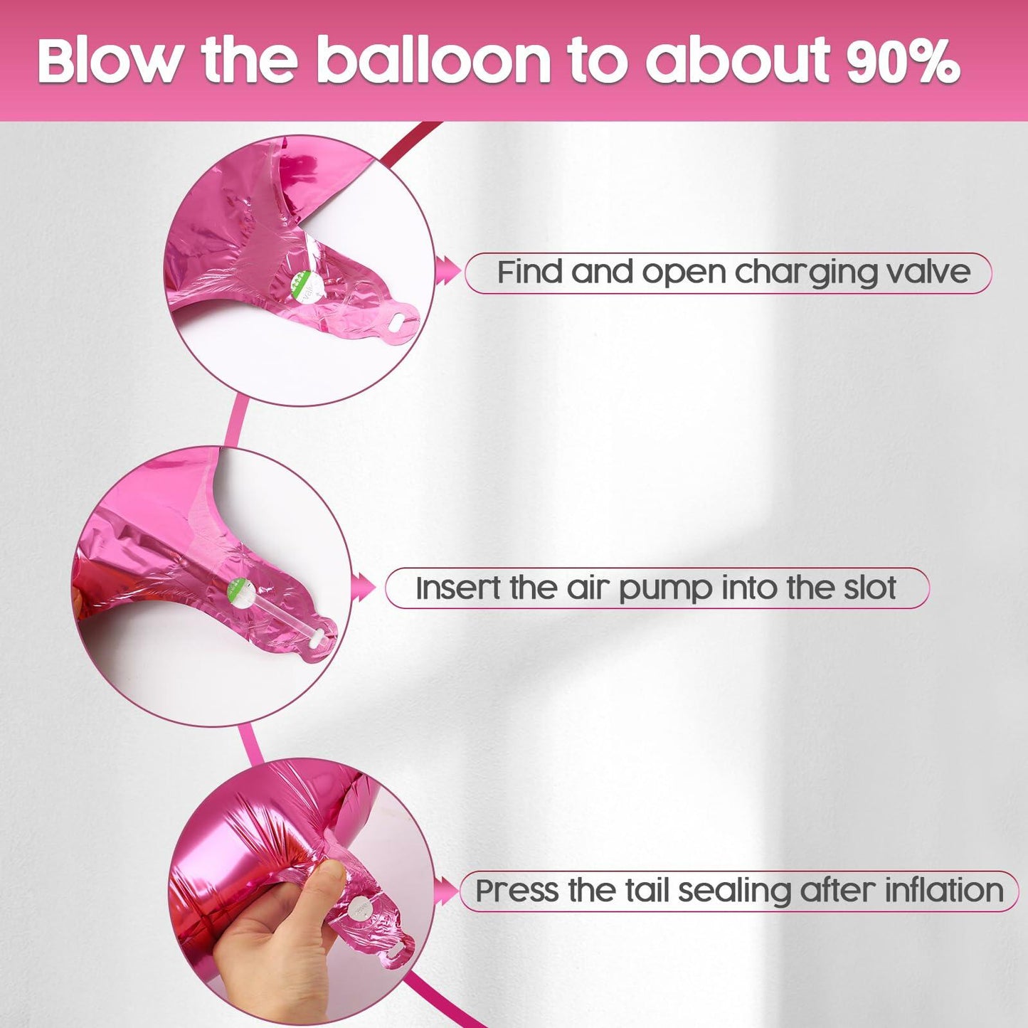 40in Pink Number 9 Balloon Large Foil Birthday Decoration for Men Women Kids