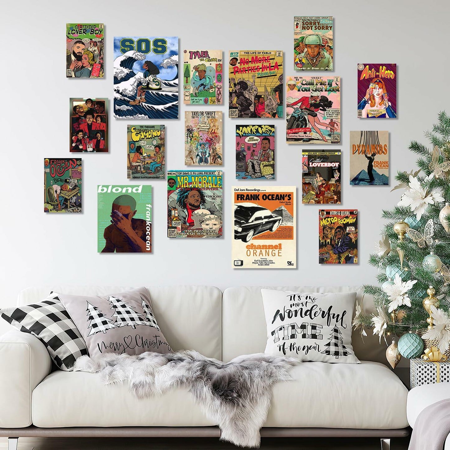 SAWOPE Music Album Cover Wall Collage Kit Canvas Art 11x14 Inch Unframed