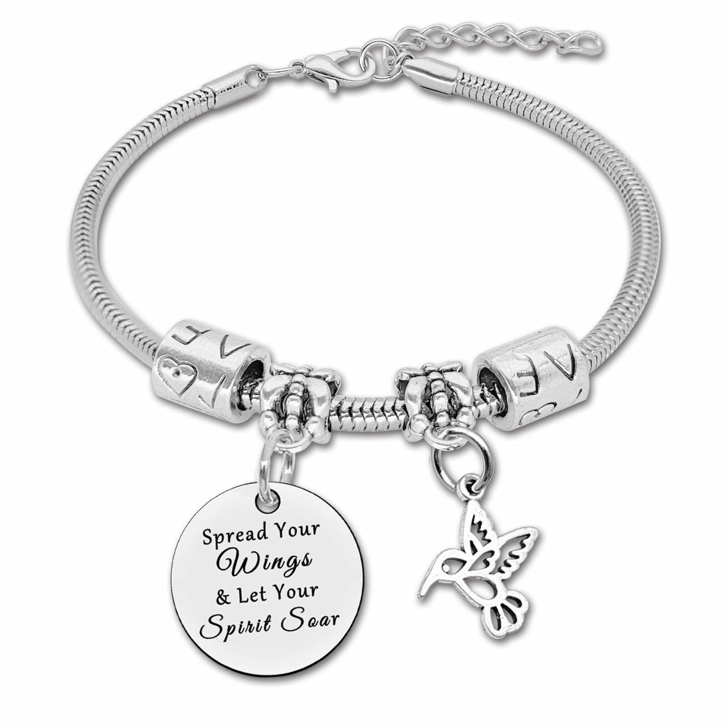 DlaeKua Silver Bracelet Hummingbird Jewelry Christmas Gift Women