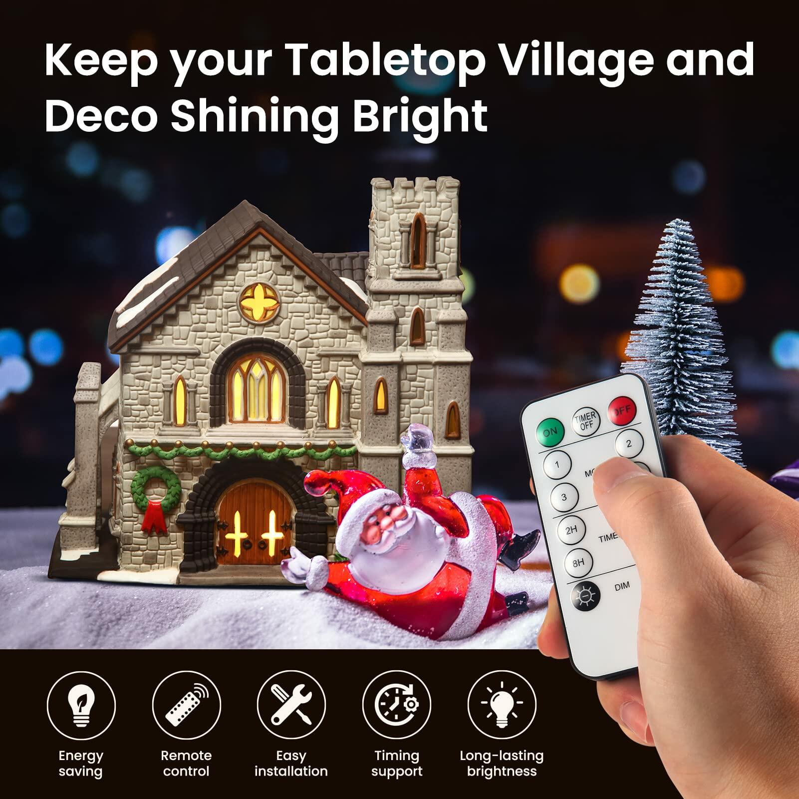Rumsheme Remote Control Lighting System 4.9Ft Cord 2LED Warm White 2 Pack