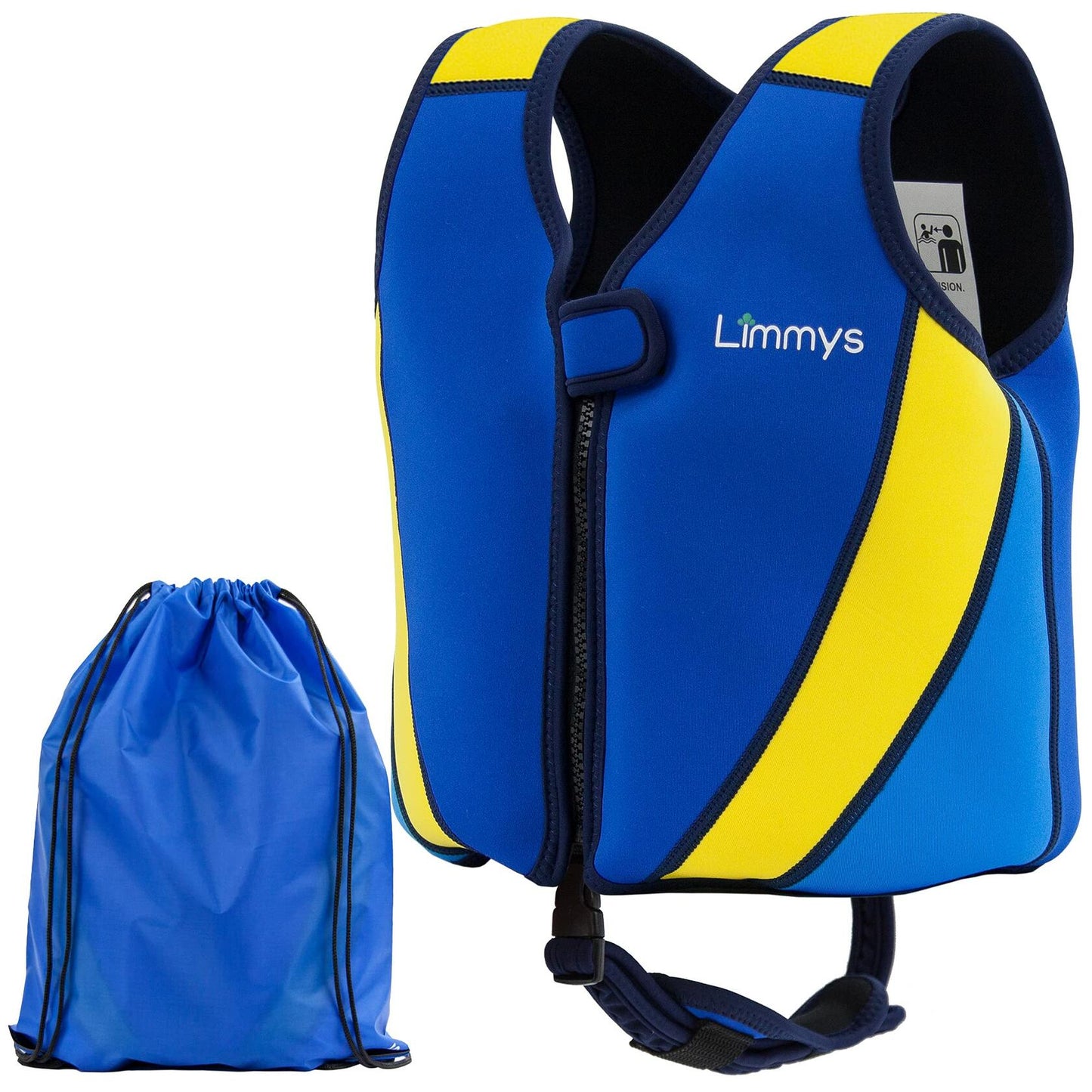 Limmys Premium Kids Swim Vest Toddler Buoyancy Aid with Drawstring Bag