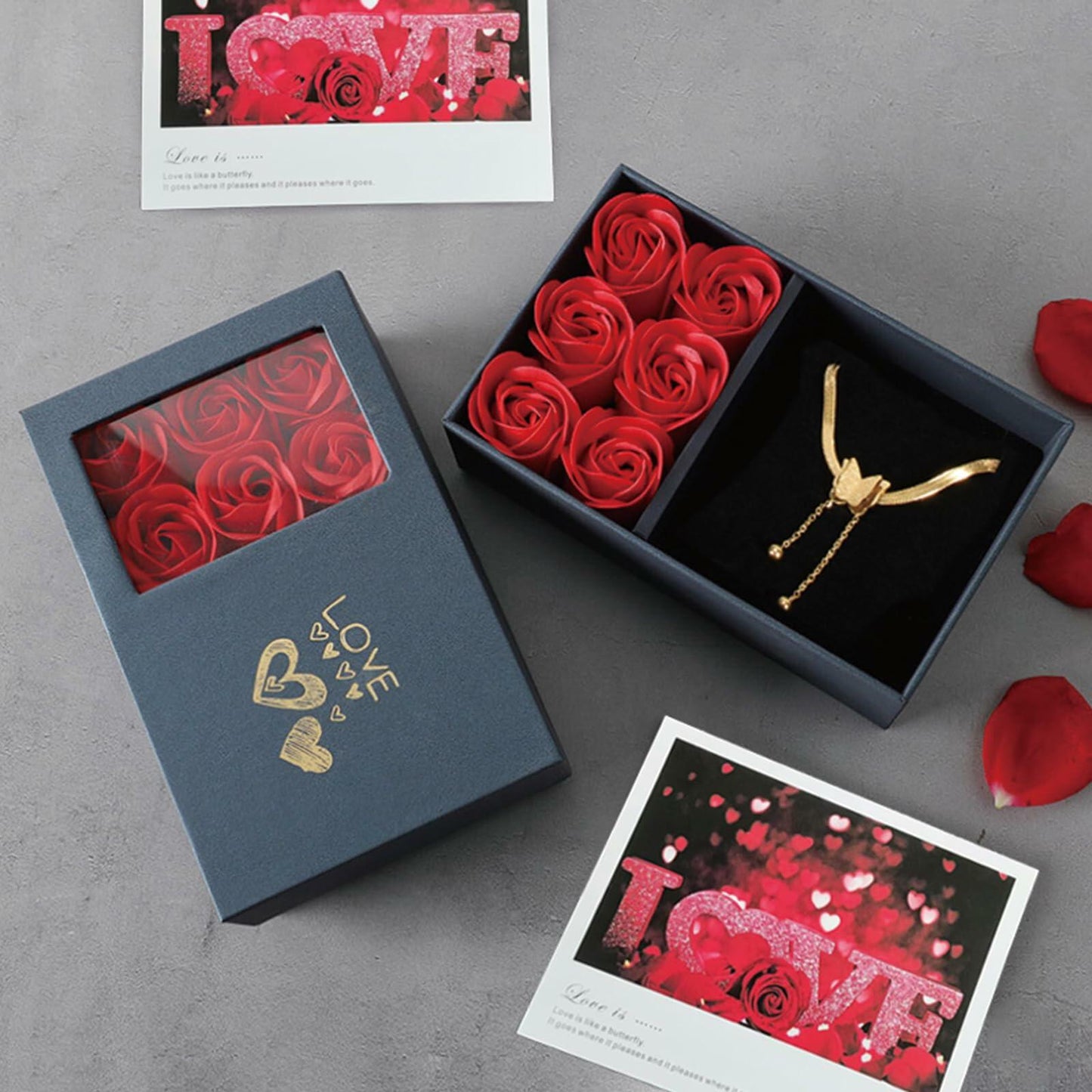 18K Gold Butterfly Necklace for Women Elegant Jewelry Gift Box Included