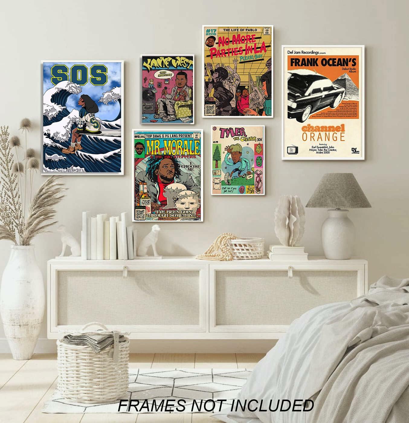 SAWOPE Music Album Cover Wall Collage Kit Canvas Art 11x14 Inch Unframed