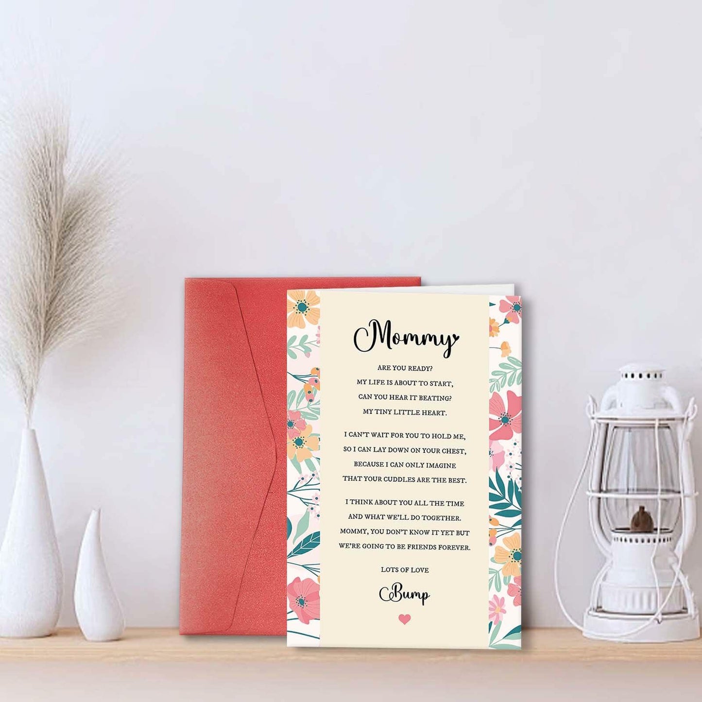 hvdler Poem Mother's Day Card for New Mom First Mother's Day Card White