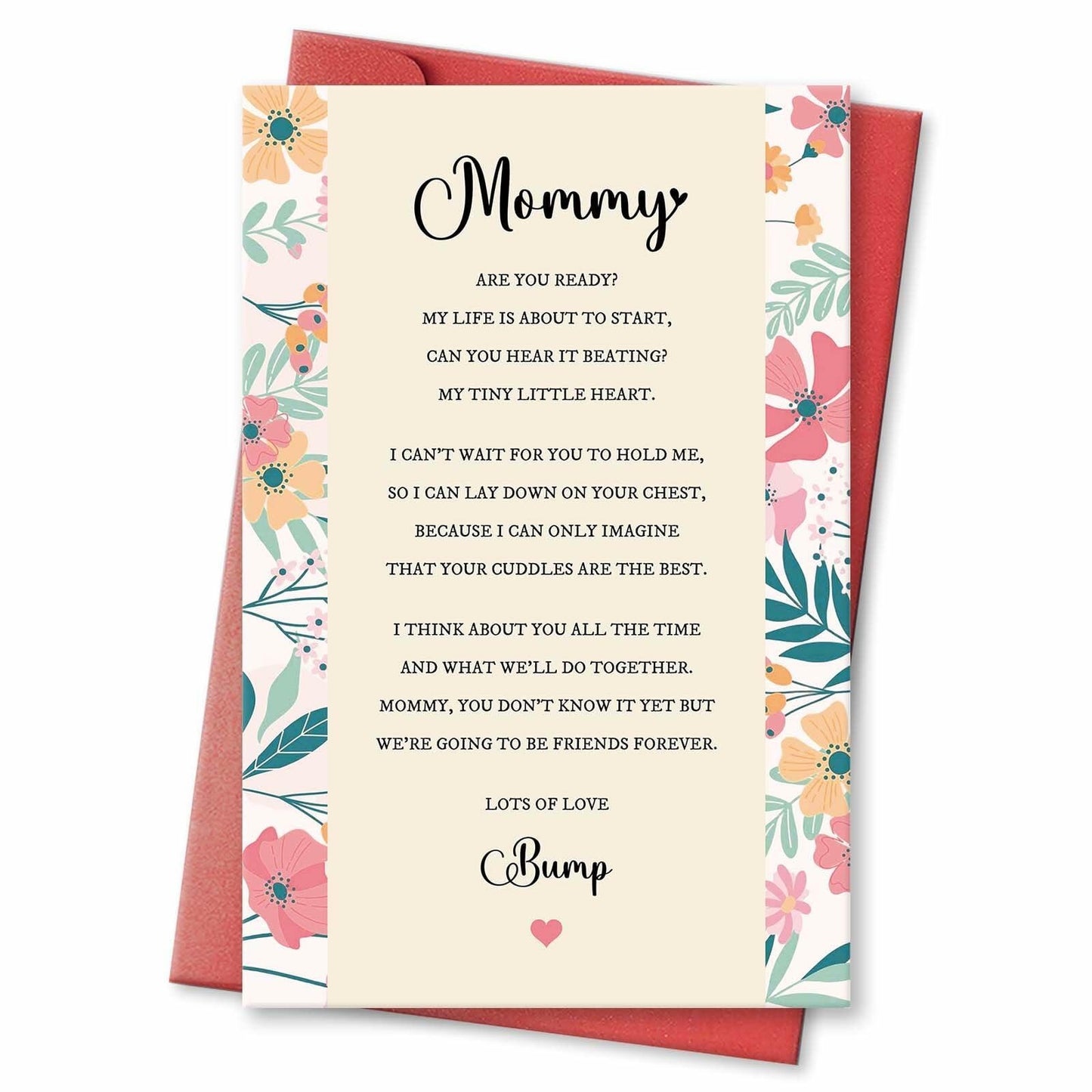 hvdler Poem Mother's Day Card for New Mom First Mother's Day Card White