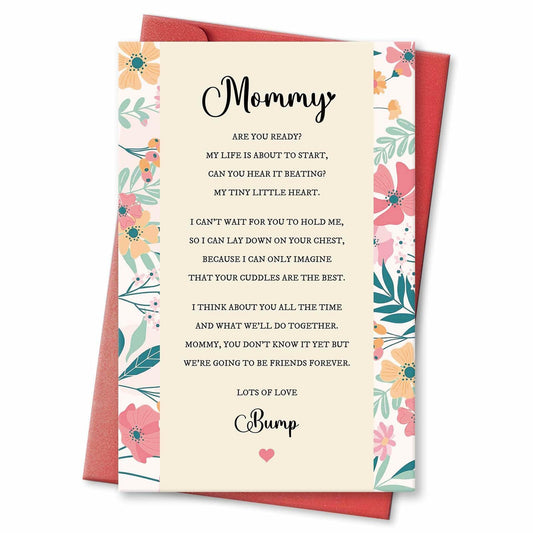 hvdler Poem Mother's Day Card for New Mom First Mother's Day Card White