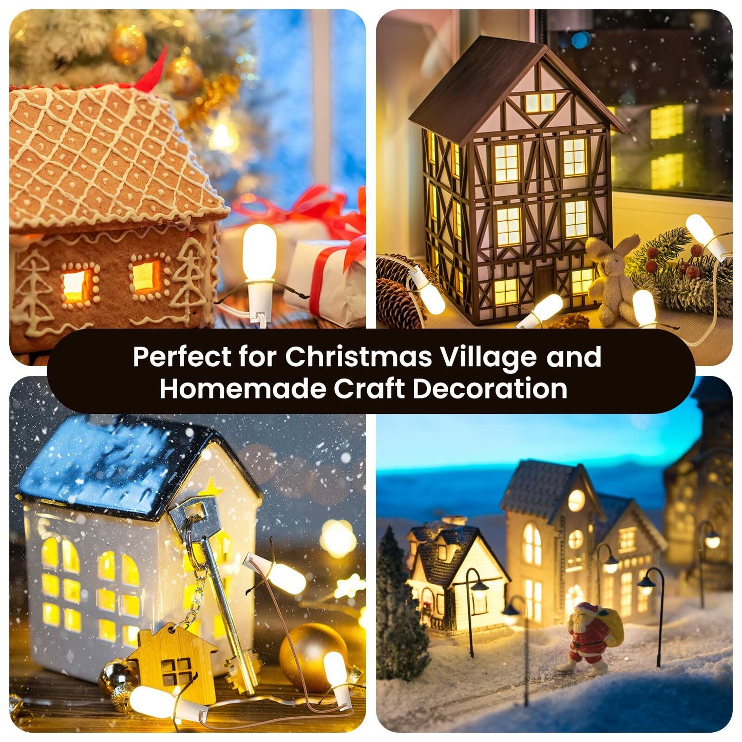 Rumsheme Remote Control Lighting System 4.9Ft Cord 2LED Warm White 2 Pack