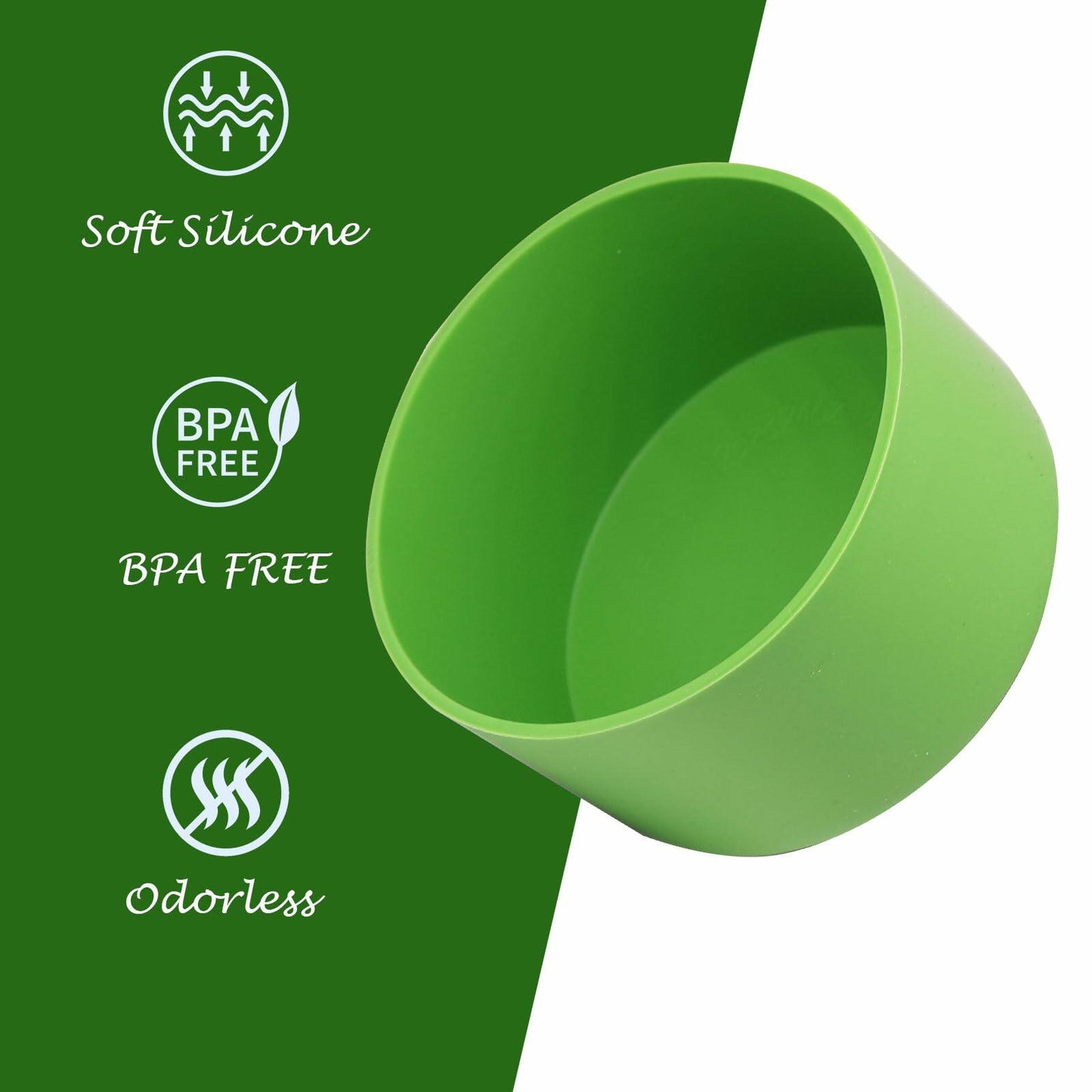 TFAK 2Pcs Light Green Silicone Boot for Stanley Quencher 30oz 40oz Hydro Flask