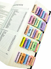 Hayodo Laminated Bible Tabs 75 Index Tabs Multicolor Easy Navigation