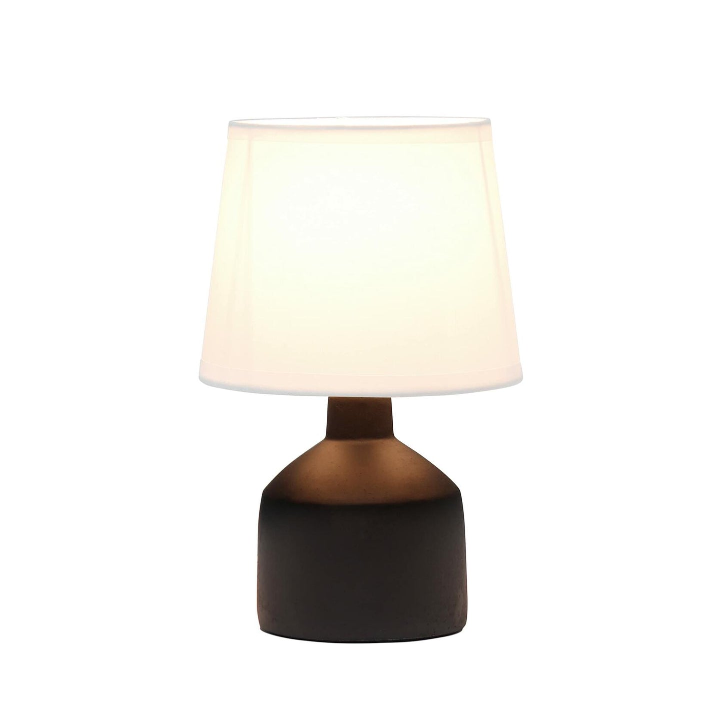 Simple Designs LT2080-BLK Mini Bocksbeutal Concrete Table Lamp Black