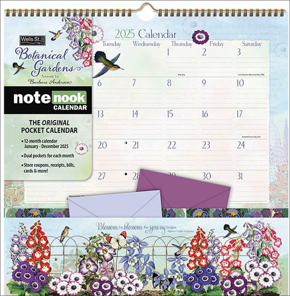 Lang Botanical Gardens Note Nook 2025 Calendar 12x12