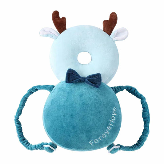 Loisdaro Baby Head Protector Adjustable Backpack Safety Mat Blue Deer