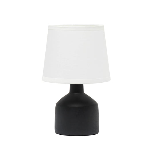 Simple Designs LT2080-BLK Mini Bocksbeutal Concrete Table Lamp Black