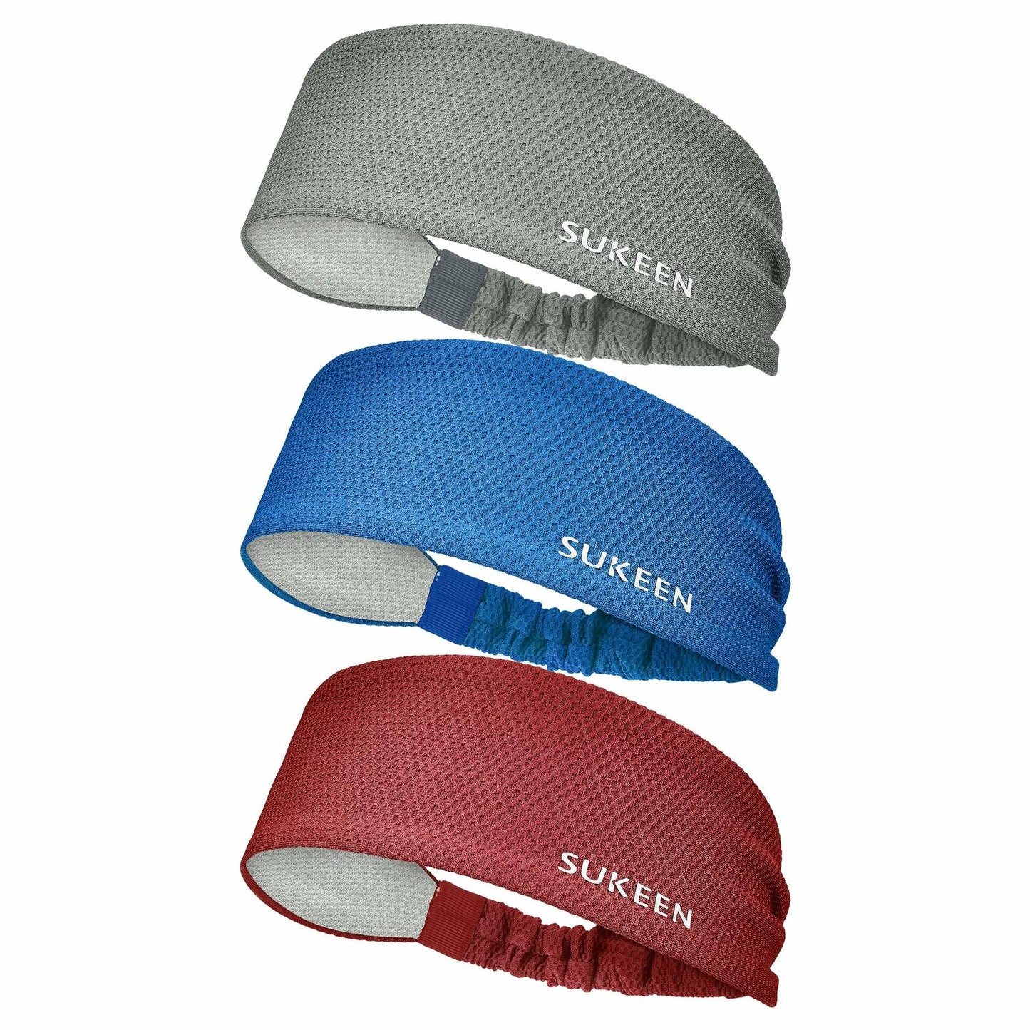 Sukeen Workout Headbands for Women Non Slip Sweat Bands 3 Pack Sports