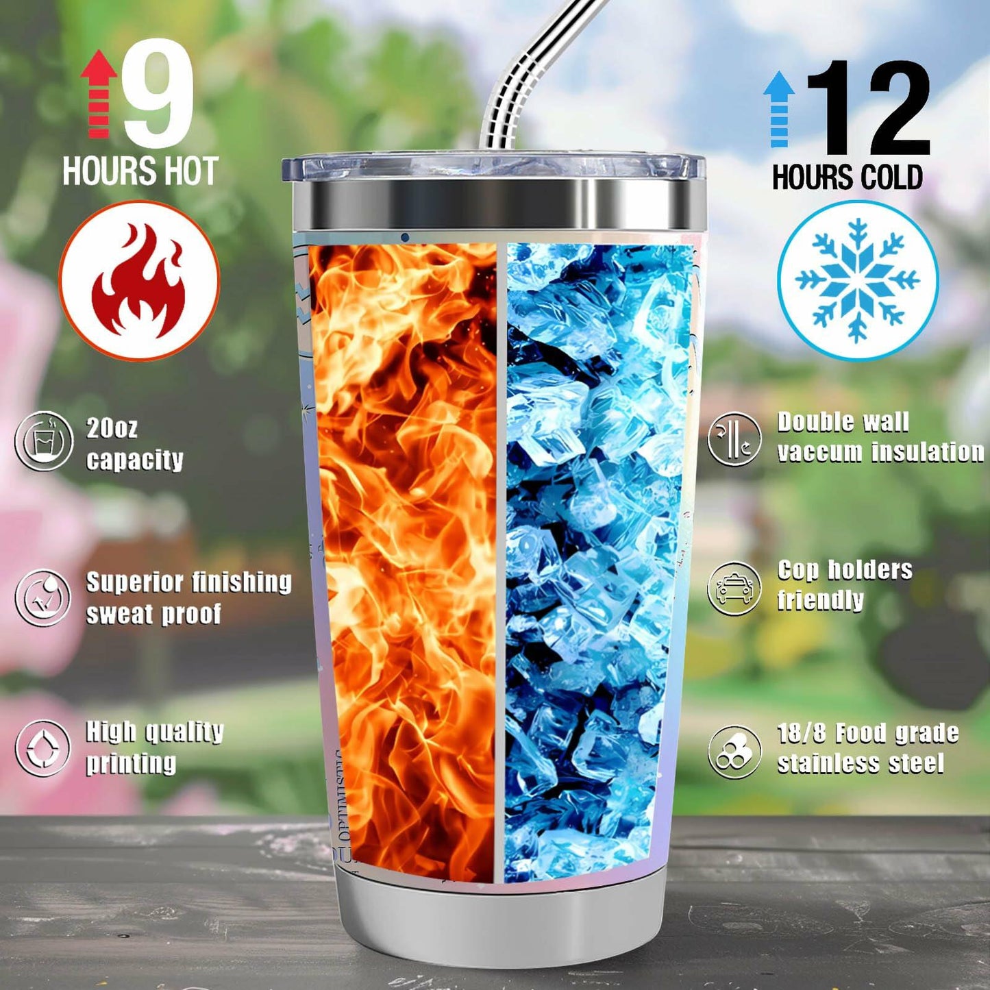 LLKJHGE Scorpio Zodiac 20oz Stainless Steel Insulated Tumbler with Lid