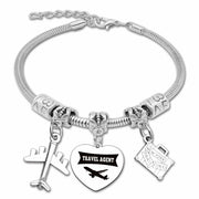 DlaeKua Travel Lover Stainless Steel Bracelet Women Memories Along The Way