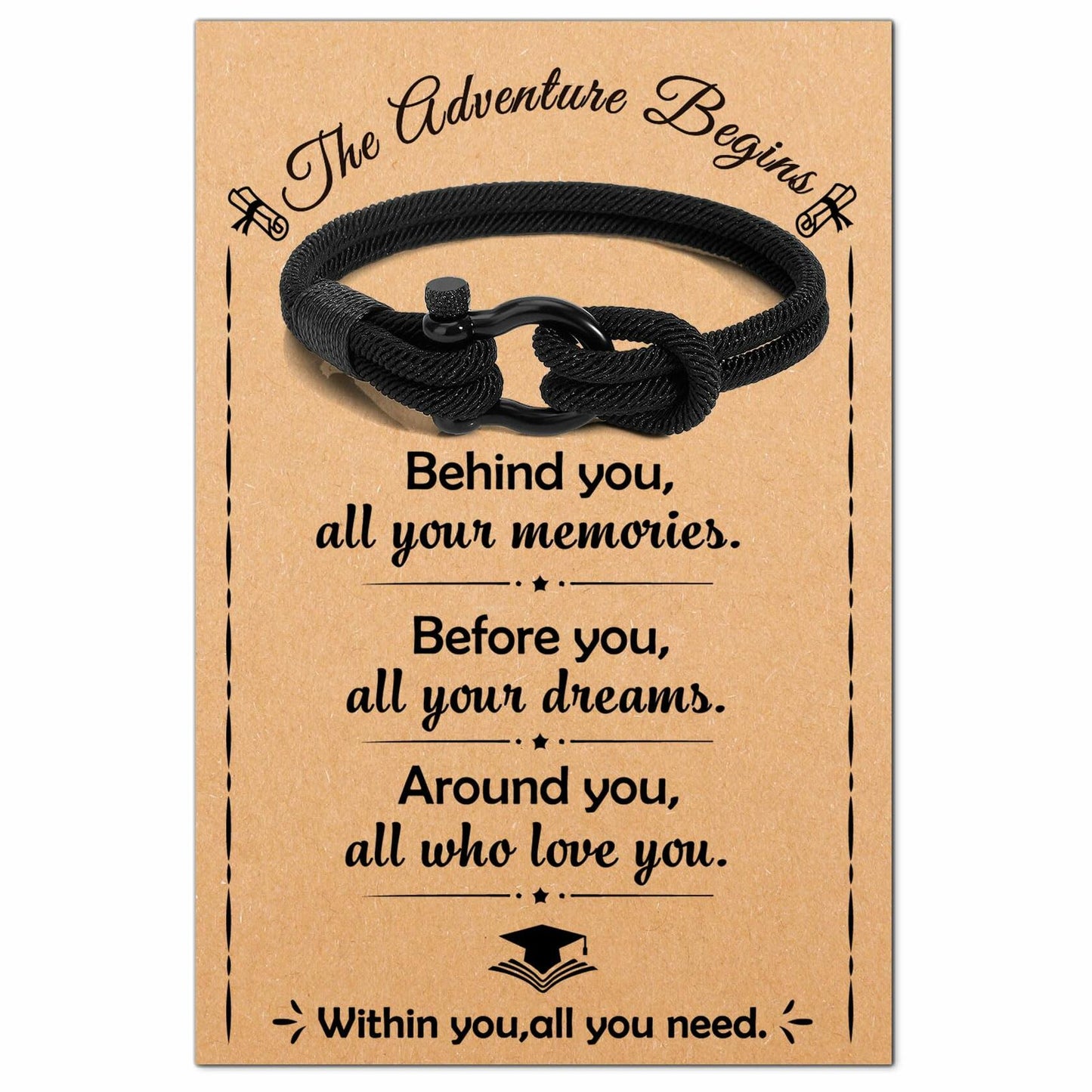 DUIOQ Graduation Gifts 2024 High School College Nurse Police Black 16-28cm