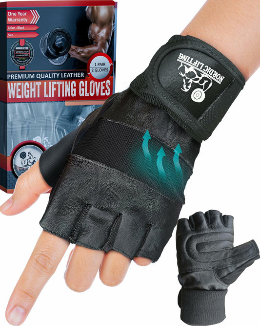 Nordic Lifting Weight Lifting Gloves with 12" Wrist Support XS