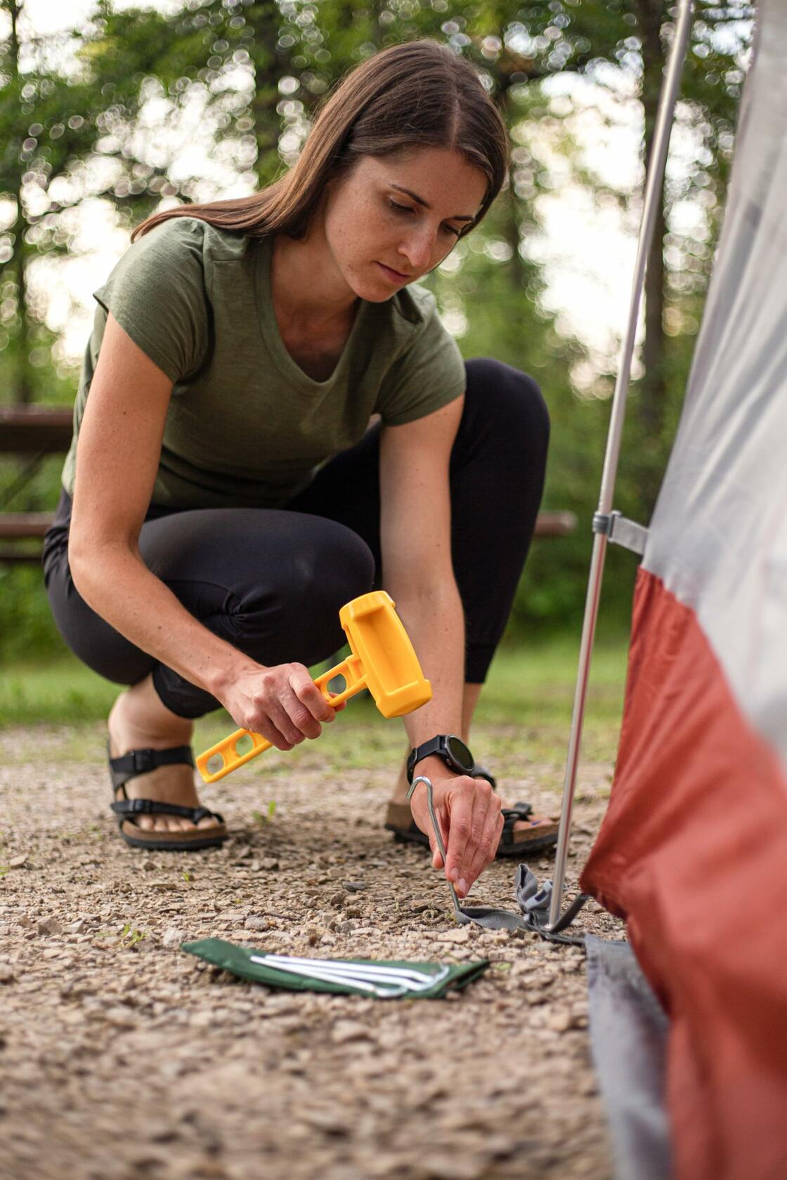 Coghlan's Steel Tent Pegs 7" 5mm Rust-Resistant Hook Top 4-Pack