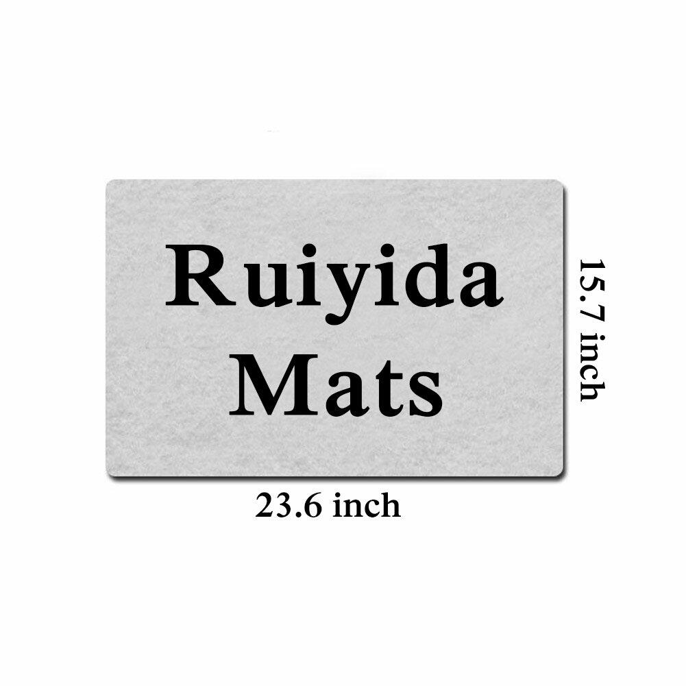 Ruiyida Funny Letter Print Door Mat Rubber Indoor Non-Woven 23.6x15.7