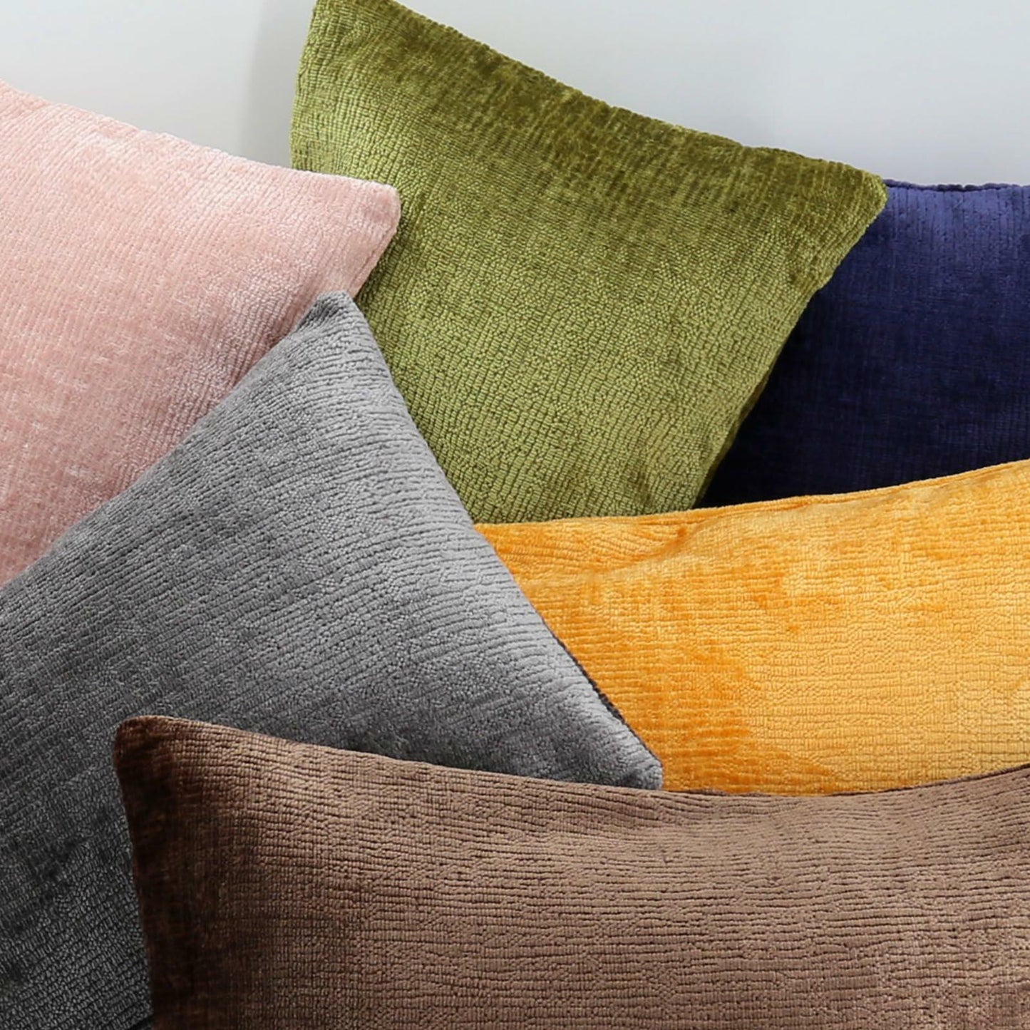 LeFadrie Chenille Pillow Covers Pack of 2 18x18 Midnight Sail Fade-Resistant