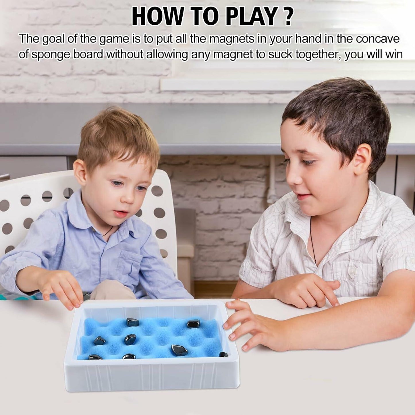 COVBOARD Magnetic Chess Game Tabletop Strategy Family Fun with Rope Sponge
