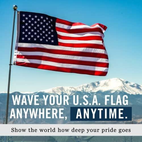 Front Line Flags American Flag 3x5 Ft Heavy Duty TearProof Polyester Red