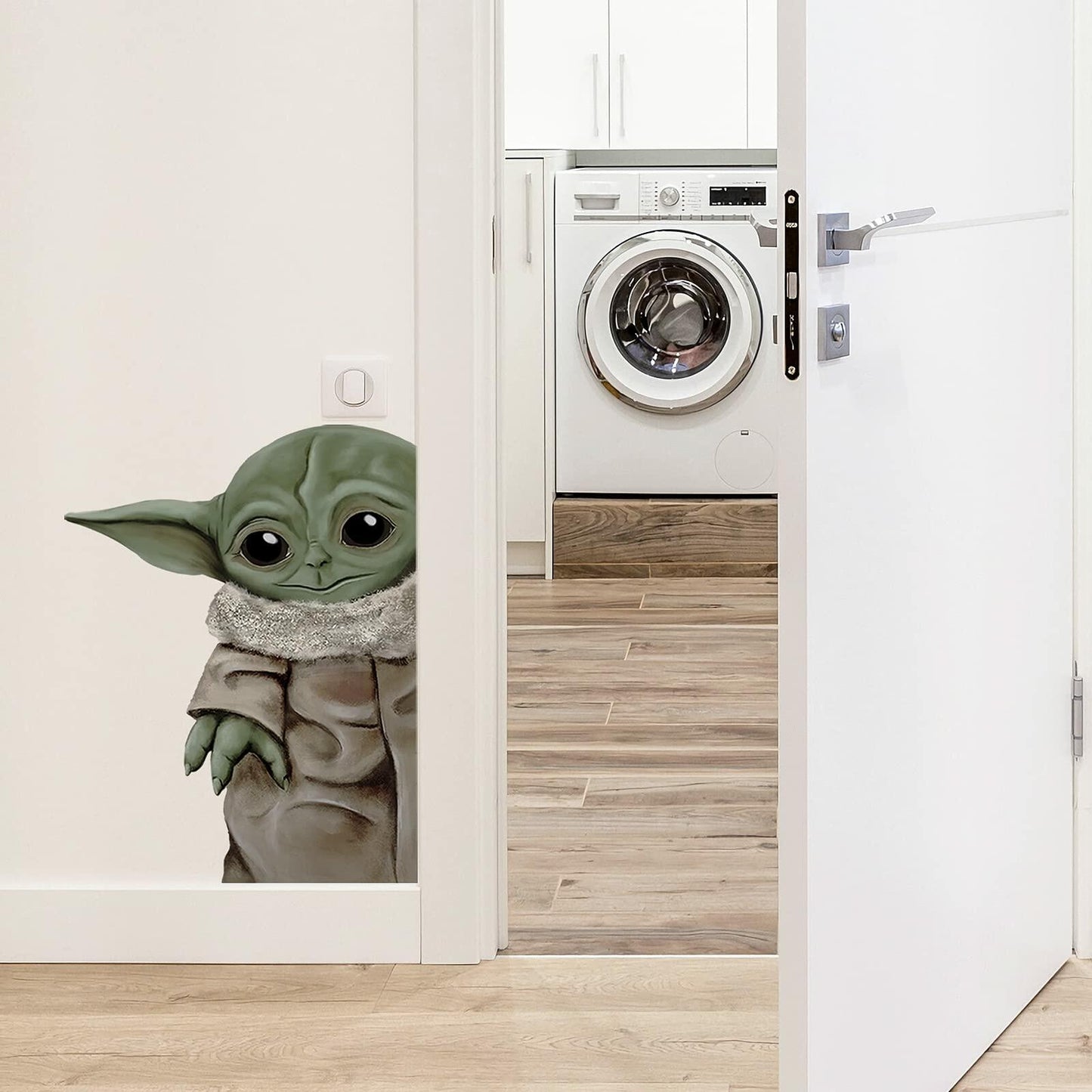 SAYBZ Removable Star Wars Vinyl Wall Decal Cartoon Green Tan Kids Decor