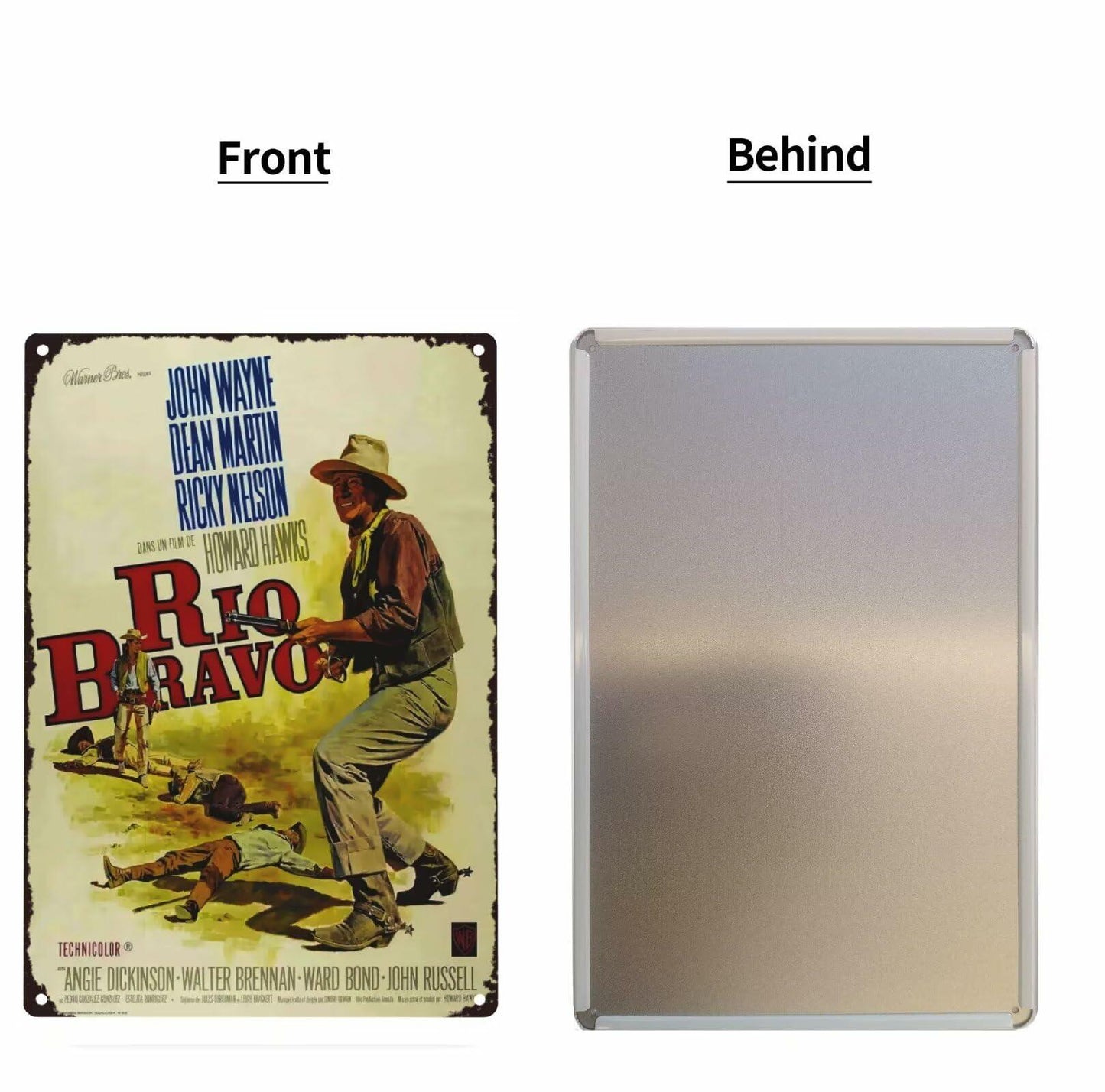 GCOCL Western Cowboy Vintage Movie Poster Metal Tin Sign Red 8x12 Inches